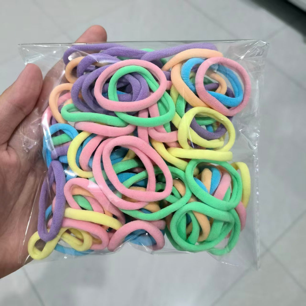 18pcs set basic hair ties random colors widened 4cm high
