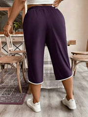 plus size y casual color block capri pants lounge pants temu