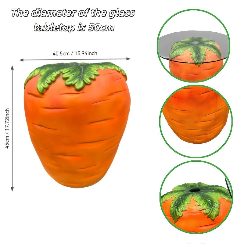 1pc   vegetable fruit side table resin carrot