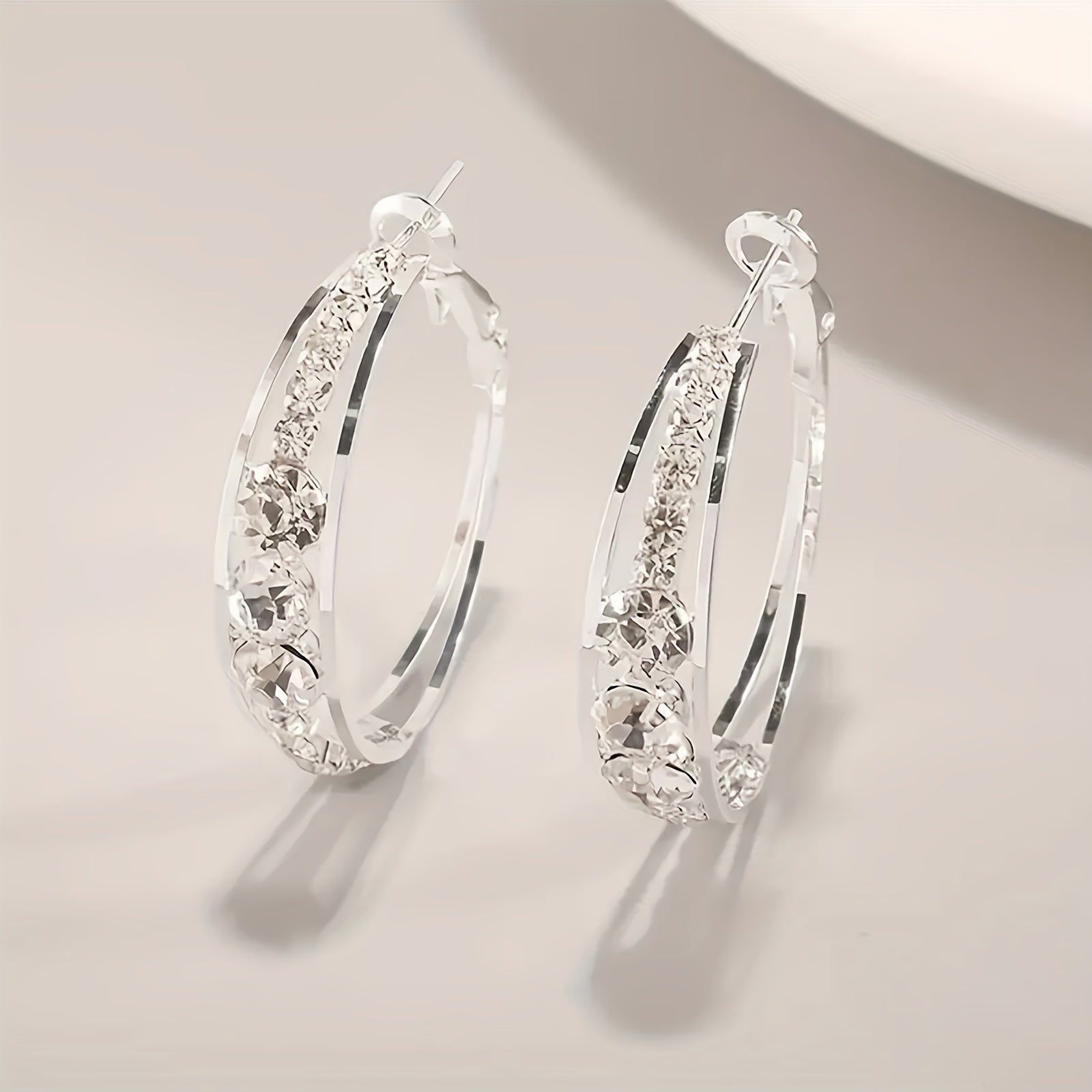 elegant hollow round womens earrings minimalist fashionable