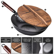 wok   frying pan wok set nonstick 12 6 inch pan 13