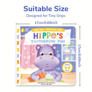 toothbrush adventure push pull books busy book parent