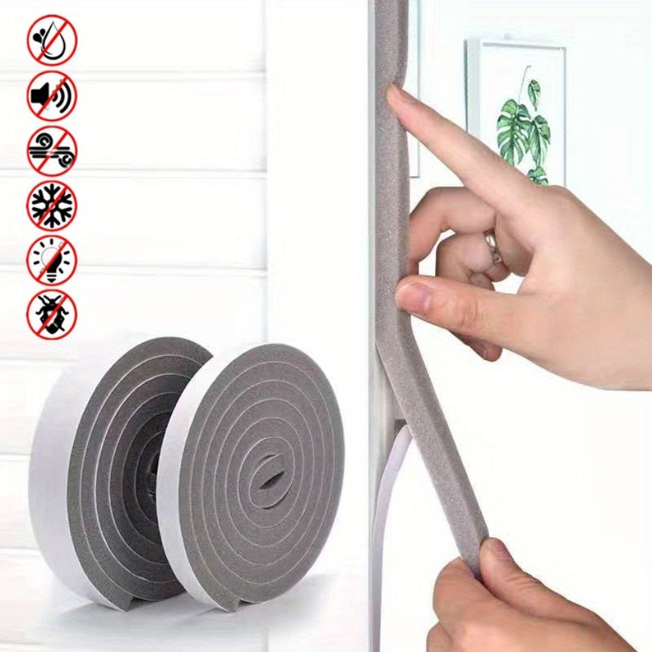 2 rolls self   sponge foam weather stripping tape