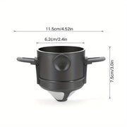 portable stainless steel reusable coffee filter foldable