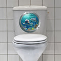 1    world toilet seat sticker mural creation