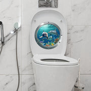 1    world toilet seat sticker mural creation