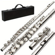 nickel plated c closed hole 16 key concert band flute in