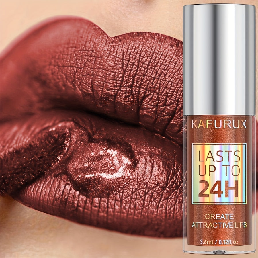 natural shiny sparkle reddish brown lip glaze vibrant colors