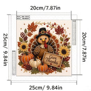 new diy colorful diamond painting kit thanksgiving turkey
