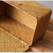 hand   home woven storage blue storage box shelf
