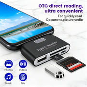 portable otg card reader writer suitable type   plug