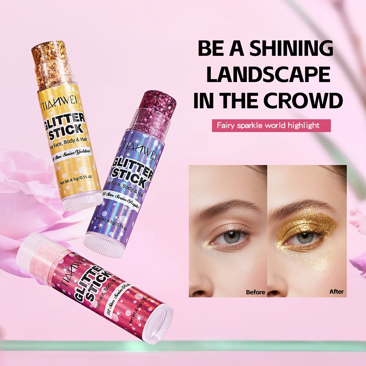 magic party glitter stick set 6pcs   long lasting
