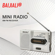 portable fm pocket radio speaker headphone jack