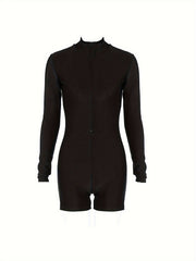 womens 2023 autumn   spicy top zipper   long