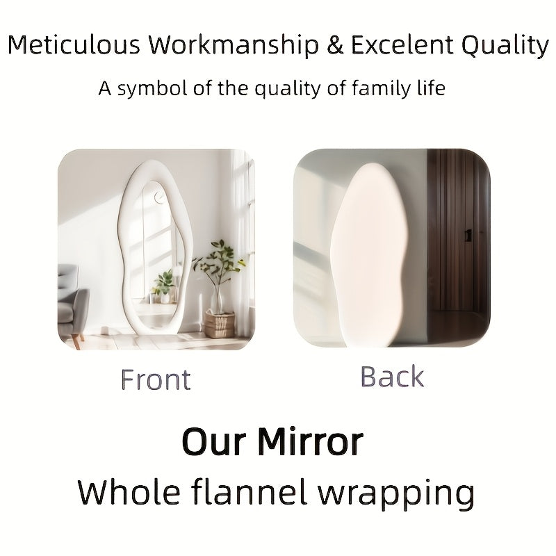 irregular   full length mirror safe rounded