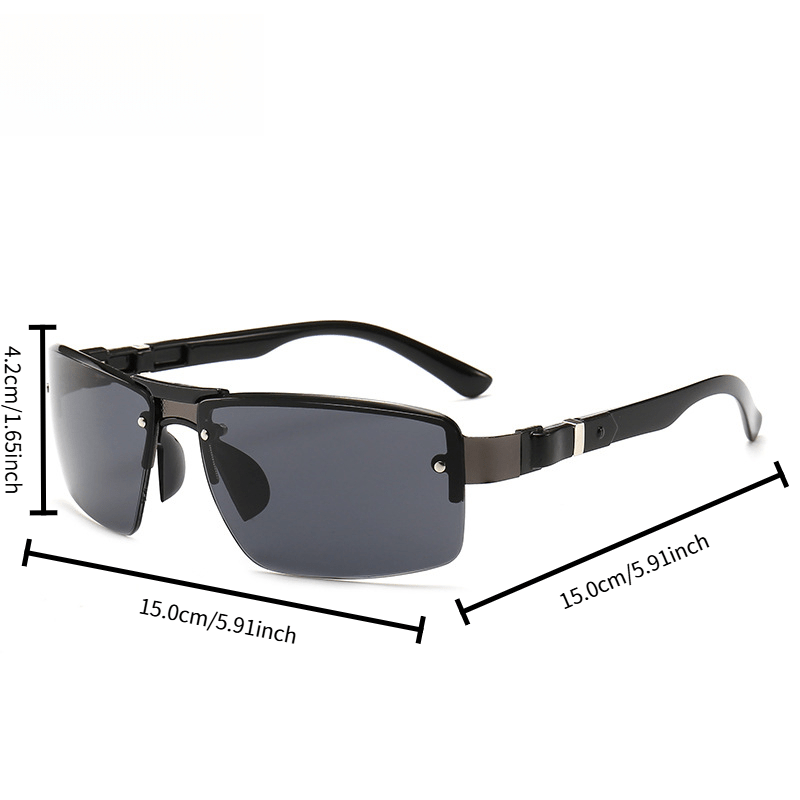 stylish unisex frameless black metal frame gradient