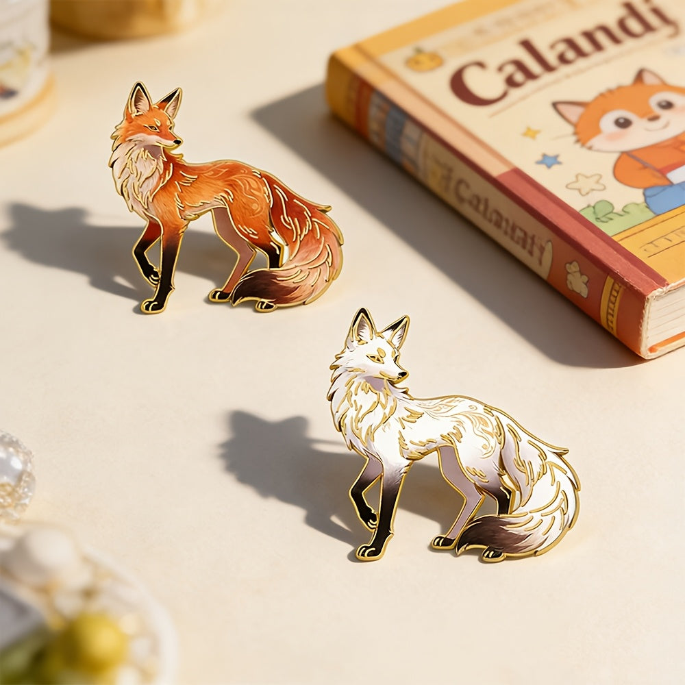 fantasy gradient elegant     fox enamel pin
