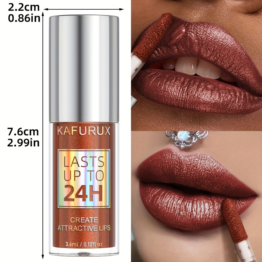 natural shiny sparkle reddish brown lip glaze vibrant colors