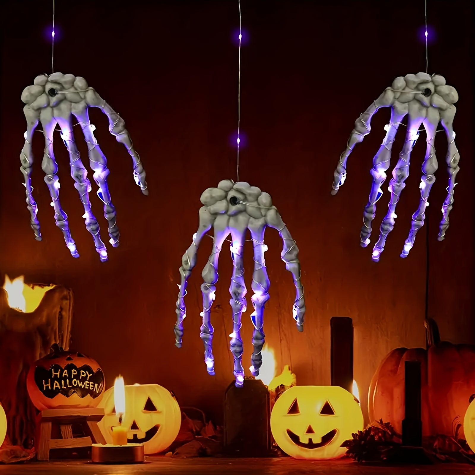 1pc halloween skeleton hand   20   string