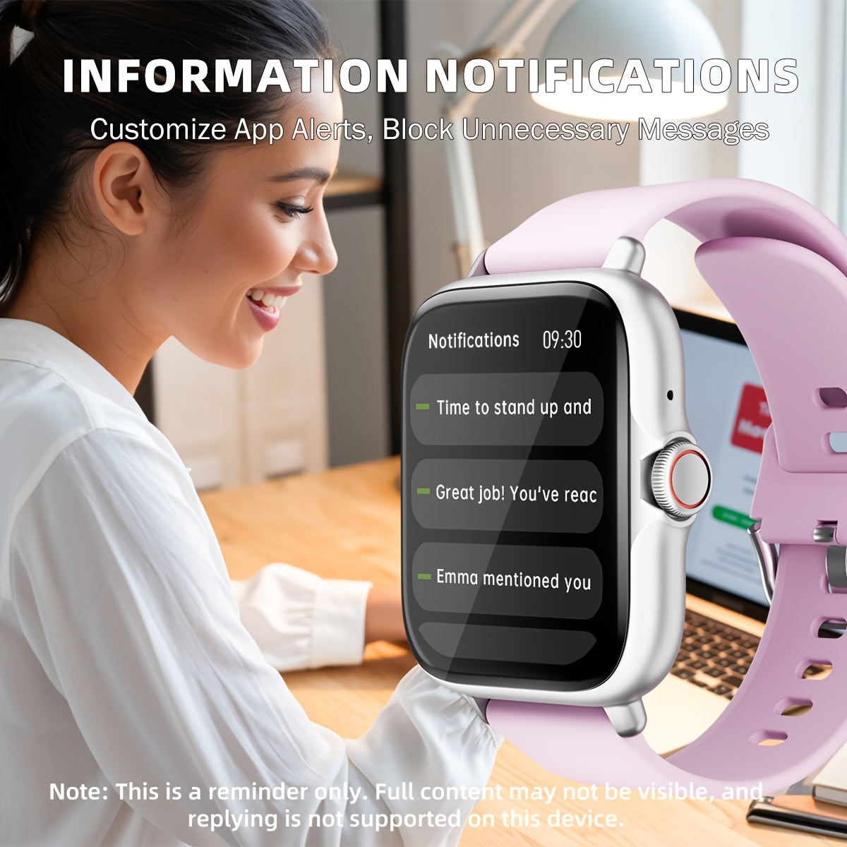 smart watch 1 83 full   display message answer