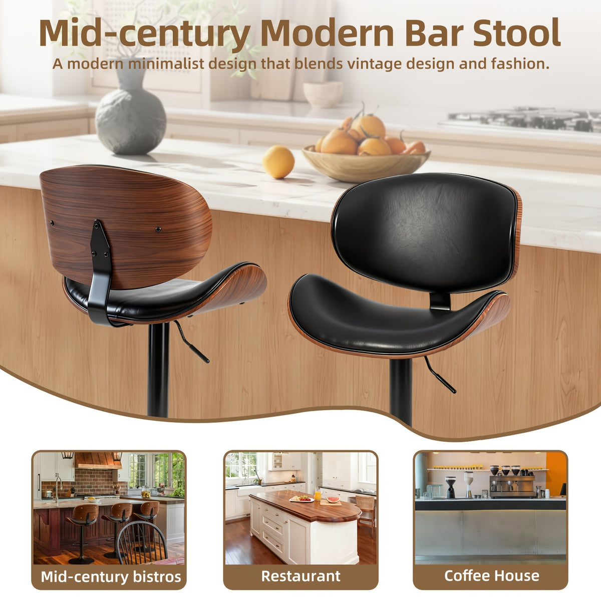set 2 4 6 swivel bar stools footrest features