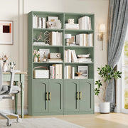 fultru bookshelf bookcase doors 6 tier   large