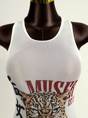 summer womens   leopard   sleeveless bodycon