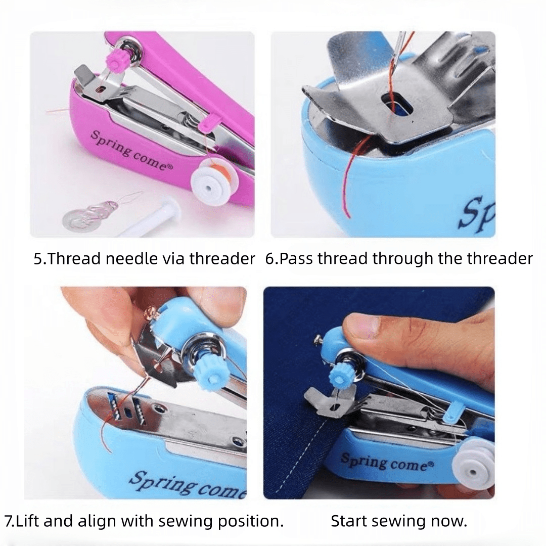 16pcs portable handheld mini sewing machine manual small