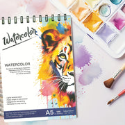 large spiral bound watercolor sketchbook a5 size high