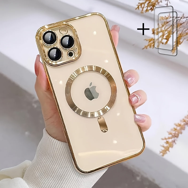 magnetic   thin phone case plating full camera protection