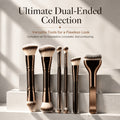 6pcs double ended makeup brush set tongue brush cushion head