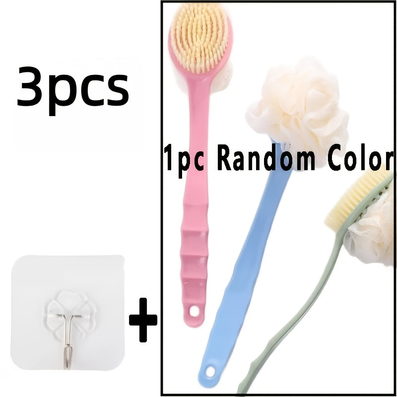 3pcs set household multi functional long handle bath brush