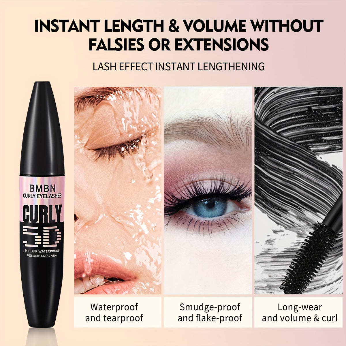 5d waterproof mascara volumizing lengthening version black
