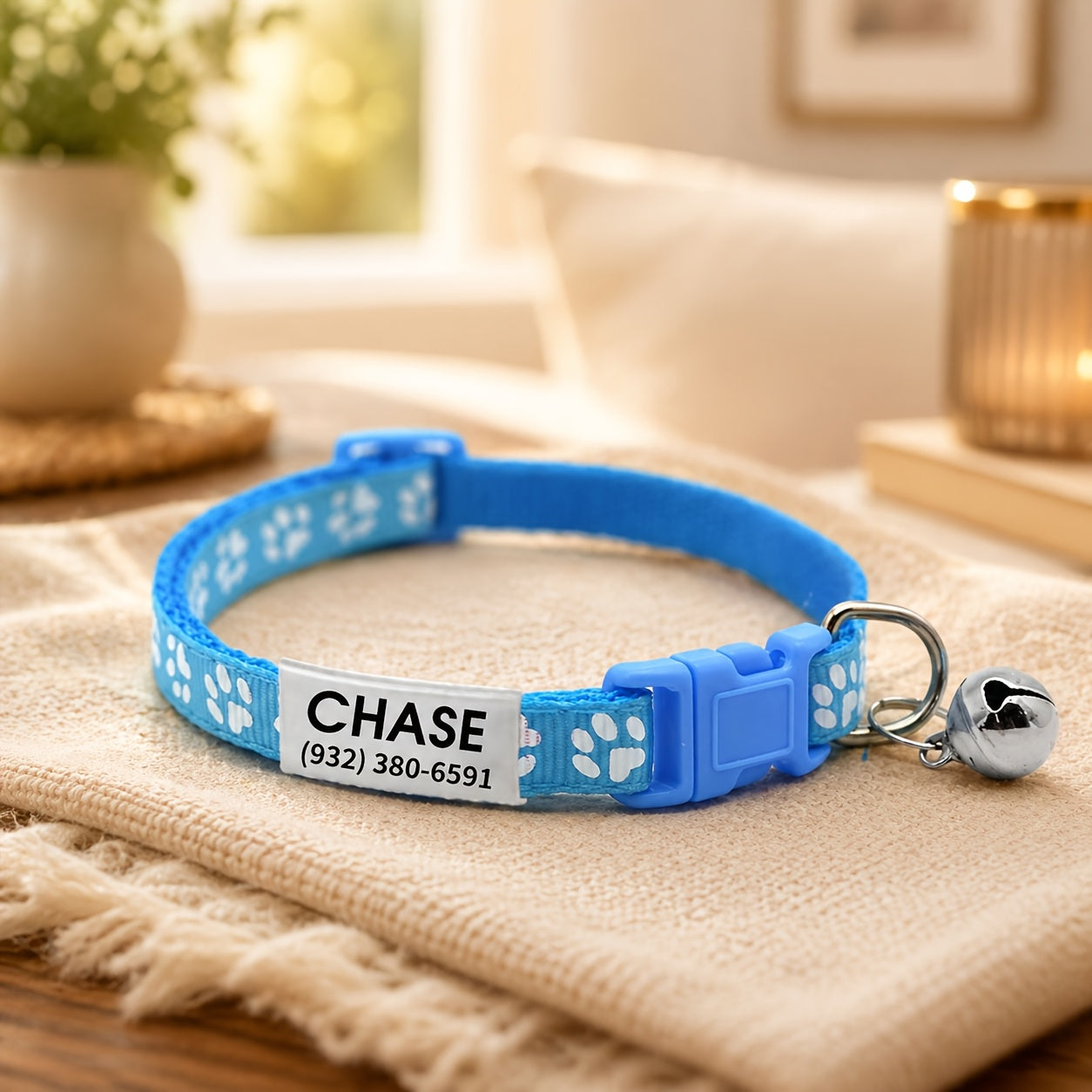 custom product adjustable personalized colorful collar dogs