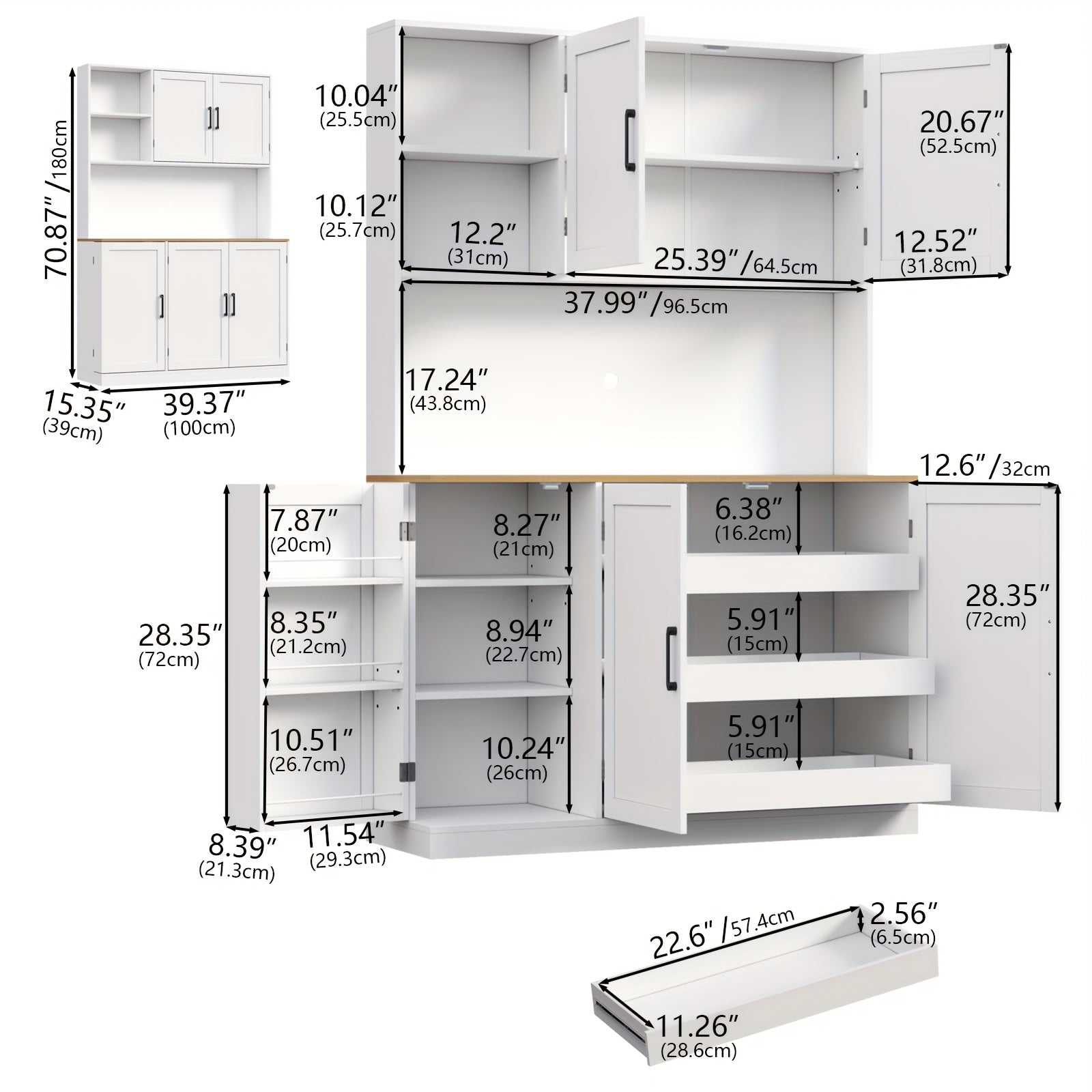 tall pantry storage cabinet 3 pull shelves modern kitchen