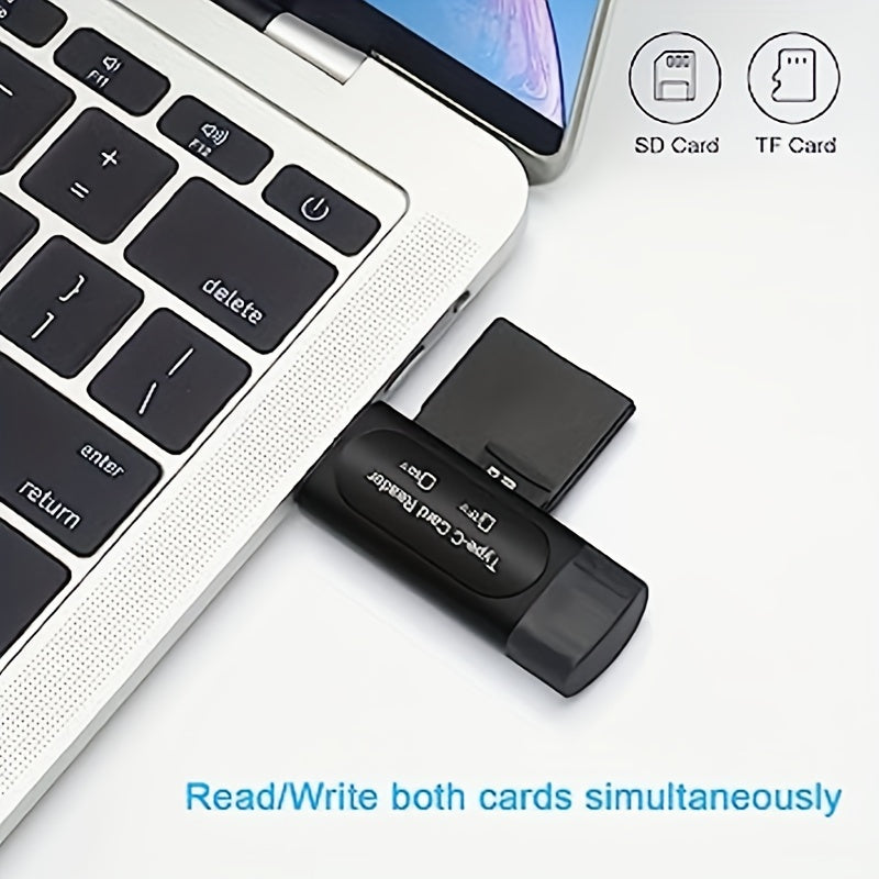 usb card reader 4in1 type c usb a   hc card adapter dual