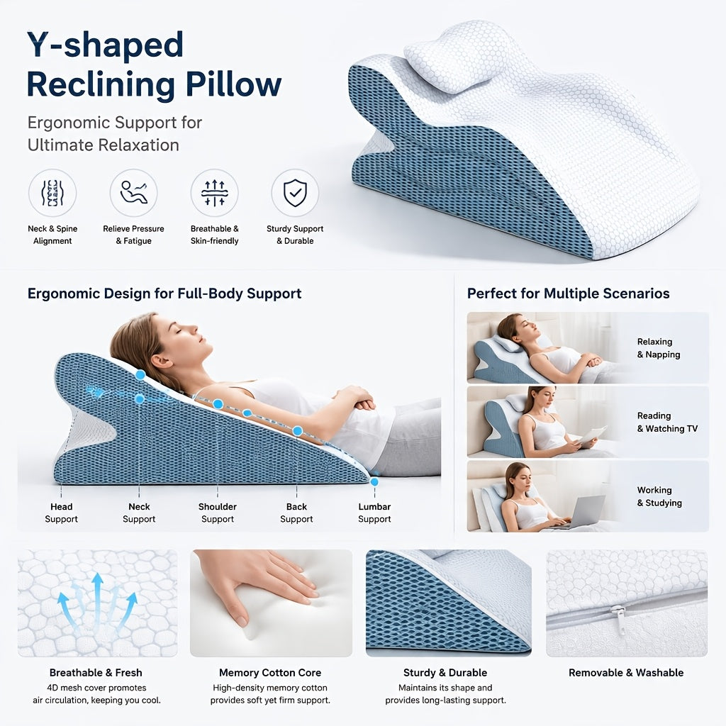 memory foam bed wedge pillow multi purpose