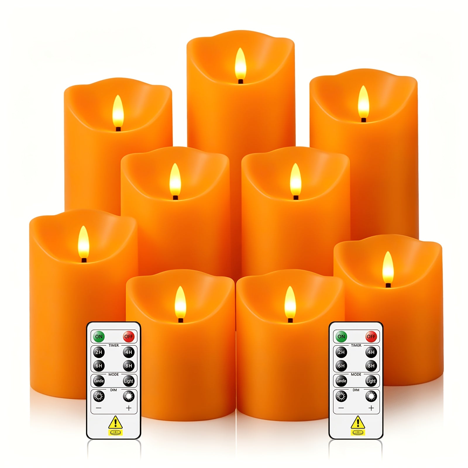set 9   flameless led candles 2 remote controls