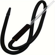 reusable glass straw flexible black hose comfortable grip
