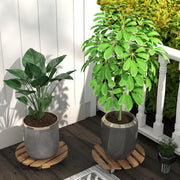 heavy duty iron wheeled plant caddy 4 pack 13 4in rolling