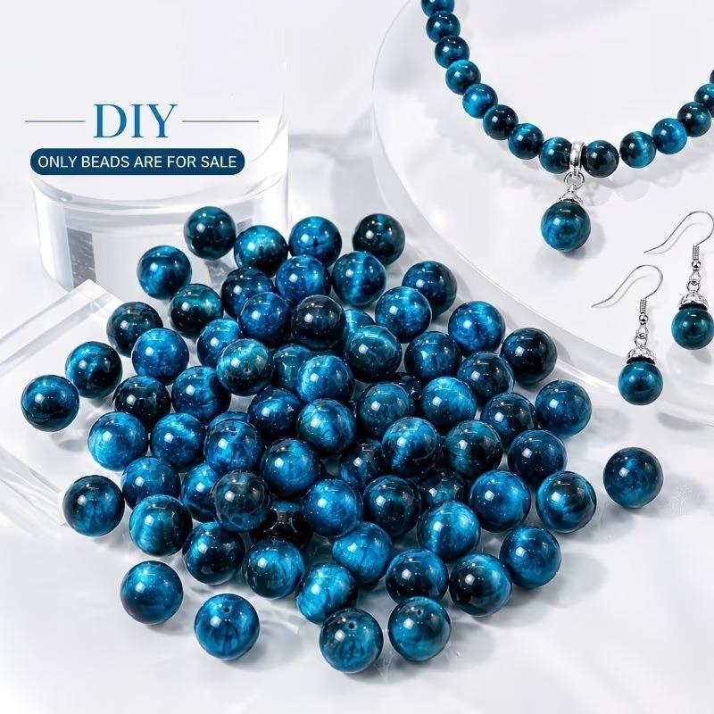 47pcs lake   eye stone loose beads holes glass