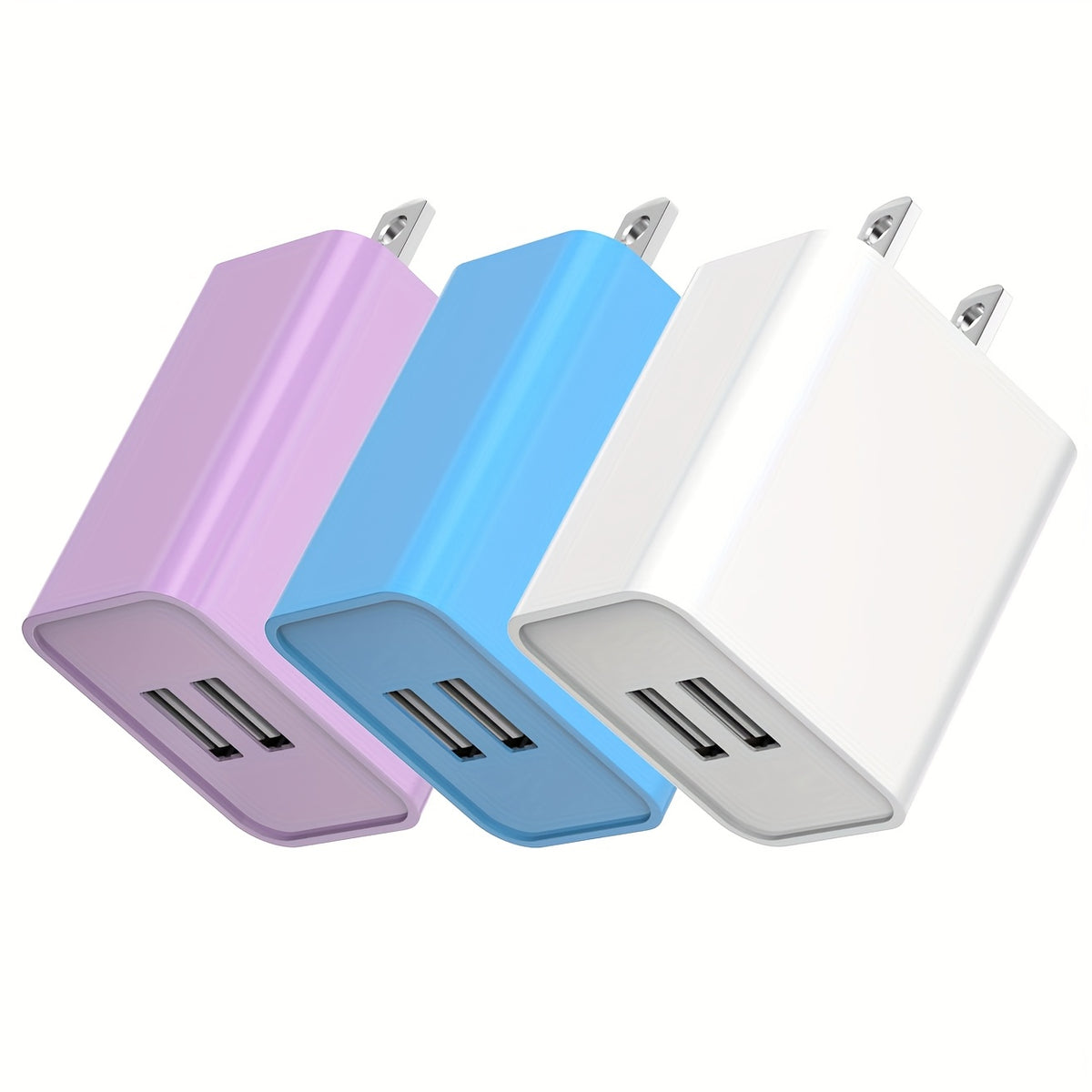 1   3 pack 4 pack 2 1a dual port usb charger block