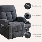 manual recliner chair massage heat ergonomic
