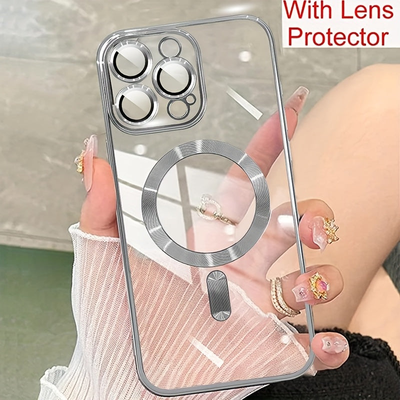 magnetic   thin phone case plating full camera protection