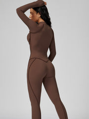 halloween party must womens unitard color block stand collar