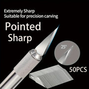 value 51pcs set craft engraving knife 1pc knife rod 50pcs
