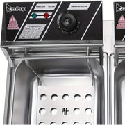 stainless steel   2 baskets lids