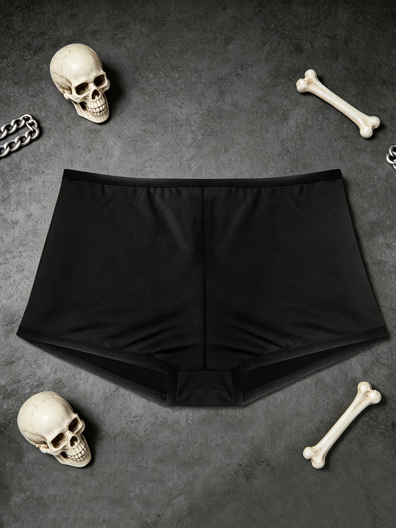 dark gothic hot fix   skull palm womens boyshort
