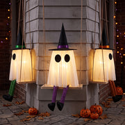 set 3 halloween hanging swing ghosts halloween decorations