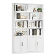 fultru bookshelf bookcase doors 6 tier   large